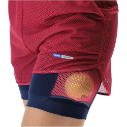 UYN Padel Series OW 2in1 Padel Tennisshorts Damen P500 - dark pink/dark blue XS