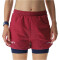 UYN Padel Series OW 2in1 Padel Tennisshorts Damen P500 - dark pink/dark blue XS