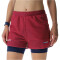 UYN Padel Series OW 2in1 Padel Tennisshorts Damen P500 - dark pink/dark blue XS