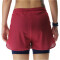UYN Padel Series OW 2in1 Padel Tennisshorts Damen P500 - dark pink/dark blue XS