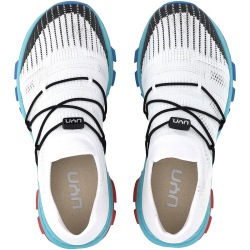 UYN Free Flow Tune XC Sneaker mit t&uuml;rkisfarbener Sohle Damen W068 - white/grey 35