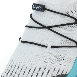 UYN Free Flow Tune XC Sneaker mit t&uuml;rkisfarbener Sohle Damen W068 - white/grey 35