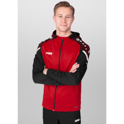 JAKO Performance Trainingsanzug Polyester mit Kapuze 101 - rot/schwarz S