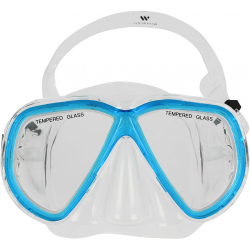 WITEBLAZE Cozumel Tauchmaske Kinder 48 - blue transparent M