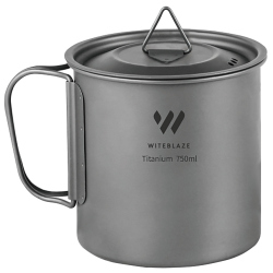 WITEBLAZE Titan Tasse mit Deckel 8000 - grau 750 ml