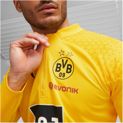 PUMA BVB Borussia Dortmund 1/4-Zip Trainingsshirt mit...