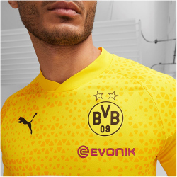 PUMA BVB Borussia Dortmund Trainingstrikot mit Sponsor 2023/24 01 - cyber yellow-puma black M