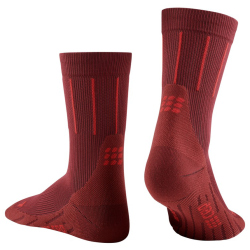 CEP Pinstripe Mid-Cut Laufsocken Herren 341 - red III (39-42)