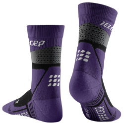 CEP Max Cushion Mid-Cut Wandersocken Damen 824 - grey/purple II (34-37)