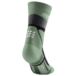 CEP Max Cushion Mid-Cut Wandersocken Damen 661 - grey/mint II (34-37)