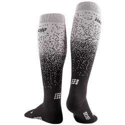 CEP Snowfall lange Skisocken Damen 349 - black/off white II (34-37)