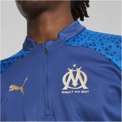 PUMA Olympique de Marseille 1/4-Zip Trainings-Top Herren 20 - clyde royal/puma team royal/sun glitter S
