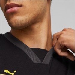 PUMA BVB Borussia Dortmund FtblCulture V-Neck T-Shirt Herren 14 - PUMA black/shadow gray S
