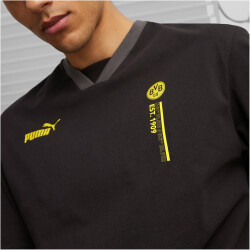 PUMA BVB Borussia Dortmund FtblCulture V-Neck T-Shirt Herren 14 - PUMA black/shadow gray L