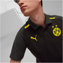 PUMA BVB Borussia Dortmund Casuals Poloshirt Herren 02 - PUMA black/cyber yellow S