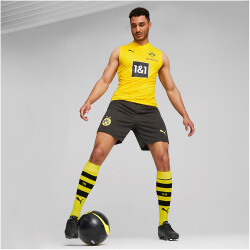 PUMA BVB Borussia Dortmund ärmelloses Trainingsshirt mit Sponsor Herren 01 - cyber yellow/puma black M