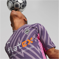 PUMA Borussia M&ouml;nchengladbach Replica kurzarm Torwarttrikot 2023/24 Herren 04 - purple charcoal/ravish S