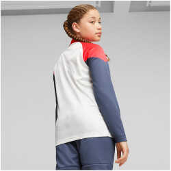 PUMA individualCUP 1/4-Zip Top Kinder 53 - puma white/fire orchid 128