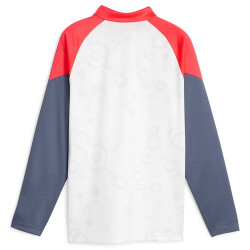 PUMA individualCUP 1/4-Zip Top Kinder 53 - puma white/fire orchid 128
