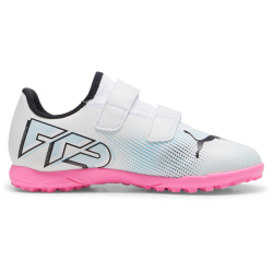 PUMA Future 7 Play TT V Multinocken-Fu&szlig;ballschuhe Kinder 01 - PUMA white/PUMA black/poison pink 33