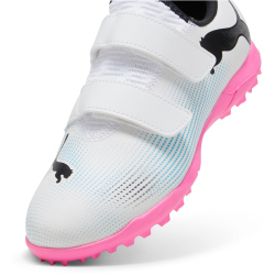 PUMA Future 7 Play TT V Multinocken-Fu&szlig;ballschuhe Kinder 01 - PUMA white/PUMA black/poison pink 33