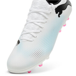 PUMA Future 7 Play MG Multi-Ground Fußballschuhe Herren 01 - PUMA white/PUMA black/poison pink 45