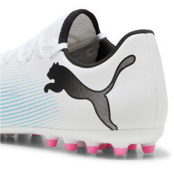 PUMA Future 7 Play MG Multi-Ground Fußballschuhe Herren 01 - PUMA white/PUMA black/poison pink 45