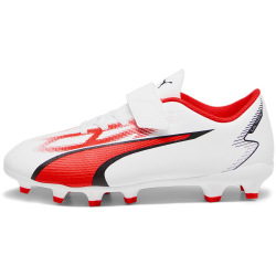 PUMA Ultra Play FG/AG V Fu&szlig;ballschuhe Kinder 01 - PUMA white/PUMA black/fire orchid 30