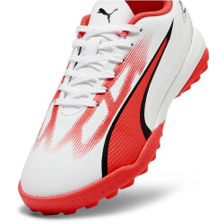 PUMA Ultra Play TT + Mid Multinocken-Fußballschuhe Kinder 01 - PUMA white/PUMA black/fire orchid 33