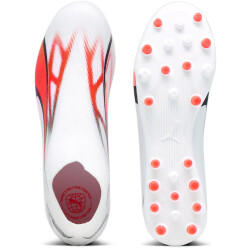PUMA Ultra Match+ LL MG Multi-Ground Fußballschuhe Herren 01 - PUMA white/PUMA black/fire orchid 47