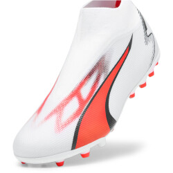 PUMA Ultra Match+ LL MG Multi-Ground Fußballschuhe Herren 01 - PUMA white/PUMA black/fire orchid 47