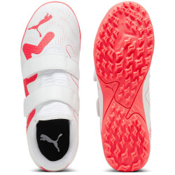 PUMA Future Play TT V Multinocken-Fußballschuhe Kinder 01 - puma white/fire orchid 28