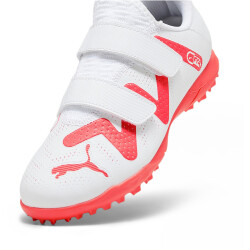 PUMA Future Play TT V Multinocken-Fußballschuhe Kinder 01 - puma white/fire orchid 28