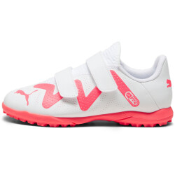 PUMA Future Play TT V Multinocken-Fußballschuhe Kinder 01 - PUMA white/fire orchid 35
