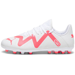 PUMA Future Play MG Multi-Ground Fußballschuhe Kinder 01 - PUMA white/fire orchid 38.5
