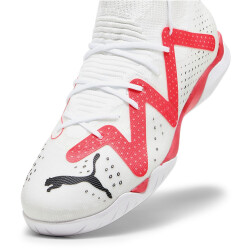 PUMA Future Match IT + Mid Hallen-Fußballschuhe Kinder 01 - PUMA white/PUMA black/fire orchid 33