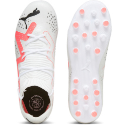 PUMA Future Match MG Multi-Ground Fu&szlig;ballschuhe Kinder 01 - PUMA white/PUMA black/fire orchid 33