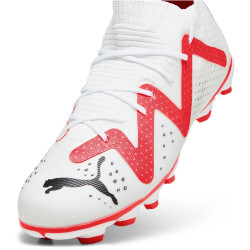 PUMA Future Match FG/AG Fußballschuhe Kinder 01 - PUMA white/PUMA black/fire orchid 33