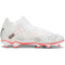 PUMA Future Match FG/AG Fußballschuhe Kinder 01 - PUMA white/PUMA black/fire orchid 33