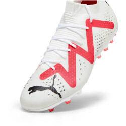 PUMA Future Match MG Multi-Ground Fußballschuhe Herren 01 - PUMA white/PUMA black/fire orchid 45
