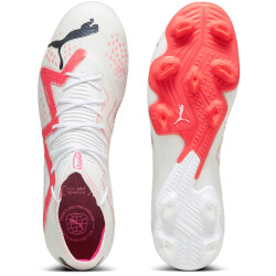 PUMA Future Ultimate Low FG/AG Fußballschuhe 01 - PUMA white/PUMA black/fire orchid 47