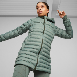 PUMA PackLite Primaloft Long Hooded Winterjacke Damen 44 - eucalyptus XS