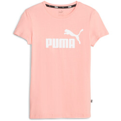 PUMA Ess+ Metallic Logo T-Shirt Damen 65 - peach smoothie S