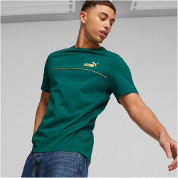 PUMA Essentials+ Minimal Gold T-Shirt Herren 43 - malachite S
