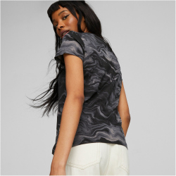 PUMA Essentials+ Marbleized T-Shirt Damen 01 - PUMA black XS