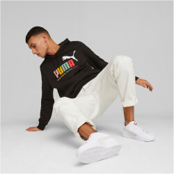 PUMA Essentials+ Multicolor Fleece Hoodie Herren 01 - puma black XL