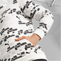 PUMA Essentials+ Logo Lab Print Fleece Hoodie Herren 02 - puma white S
