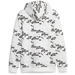 PUMA Essentials+ Logo Lab Print Fleece Hoodie Herren 02 - puma white S
