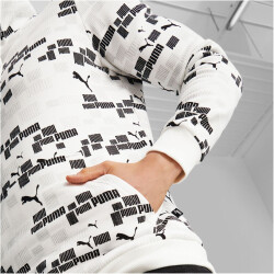 PUMA Essentials+ Logo Lab Print Fleece Hoodie Herren 02 - puma white M