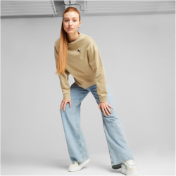 PUMA Better Essentials Fleece Sweatshirt Damen 84 - sand dune XS